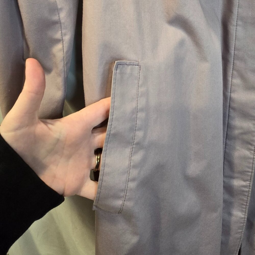Vintage London Fog Maincoat Trench Coat Women's Pastal Purple Size 14 - Picture 2 of 12